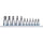 Ball-End Hex Socket Set Short Series 11 Piece 1/4 & 3/8 Drive - Metric