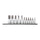 TORX Socket Set on Rail 11 Piece 1/4" & 3/8" Drive On Clip Rail