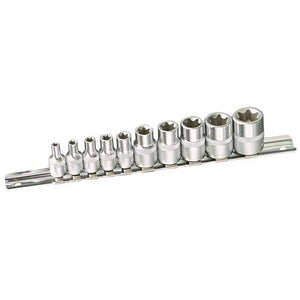 E-TORX Socket Set 10 Piece 1/4 & 3/8