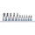Ball-End Hex Socket Set Short Series 11 Piece 1/4 & 3/8 Drive - Metric