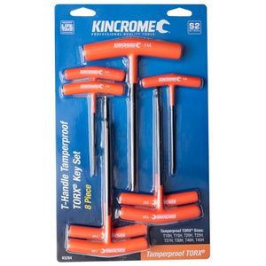 8 Piece T-Handle Tamperproof Torx Hex Key Set