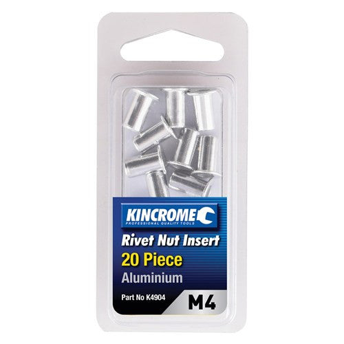 Aluminium Nutsert M4 20 Pack