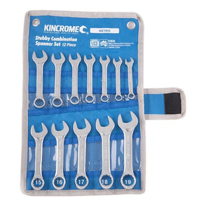 12 Piece Stubby Combination Spanner Set Metric