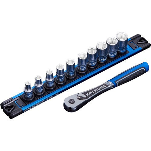 Lokon Socket Set 1/4" Drive Rail 11 Piece Met