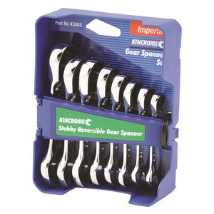 8 Piece Imperial Reversible Combination Stubby Gear Spanner Set