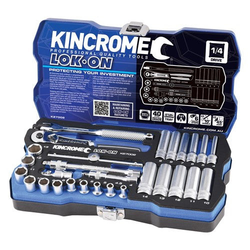 Lokon Socket Set 1/4" 28 Piece Metric Std & Deep-met