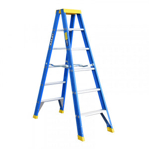 Professional Fibreglass Double Sided Ladder 6' 150KG IND PUNCHLOCK