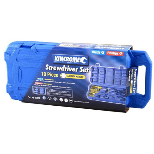 Screwdriver Set Acetate Handle 10 Piece