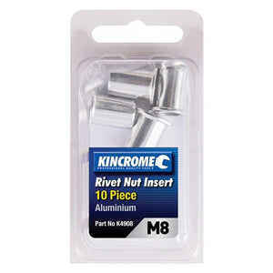 Aluminium Nutsert M8 10 Pack