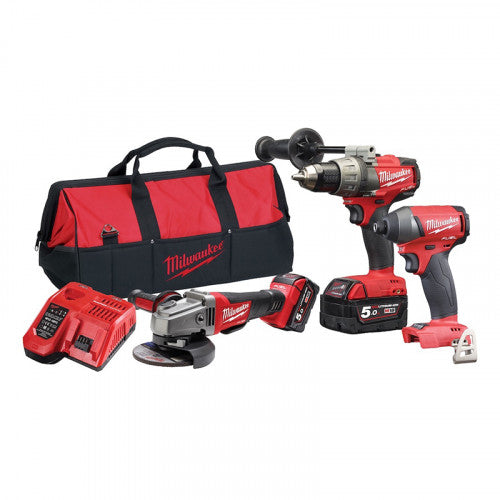 M18 Combo Kit FUEL/Brushless Hammer Drill/Driver-Impact Driver-Angle Grinder
