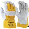 Grey Split Palm Yellow Cotton Back Glove - Size XLarge