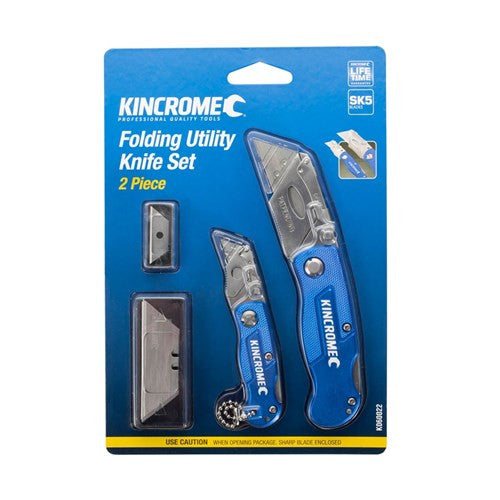 Folding Utility Knife Set 2 Piece Lock-Back