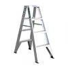 Aluminium Double Sided 4' Step Ladder 150KG Trade